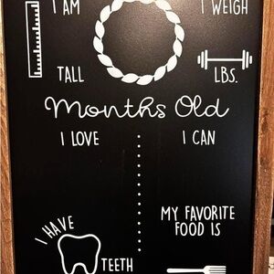 Black Milestone Chalkboard Sign